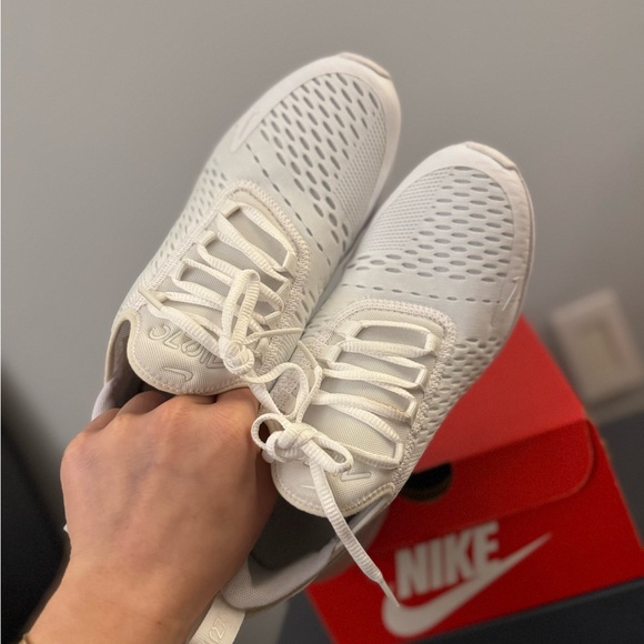 Nike Air Max 270 White Sneakers - Picture 3 of 4